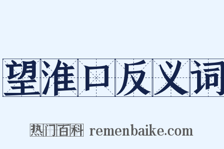 望淮口反义词是什么意思的图片